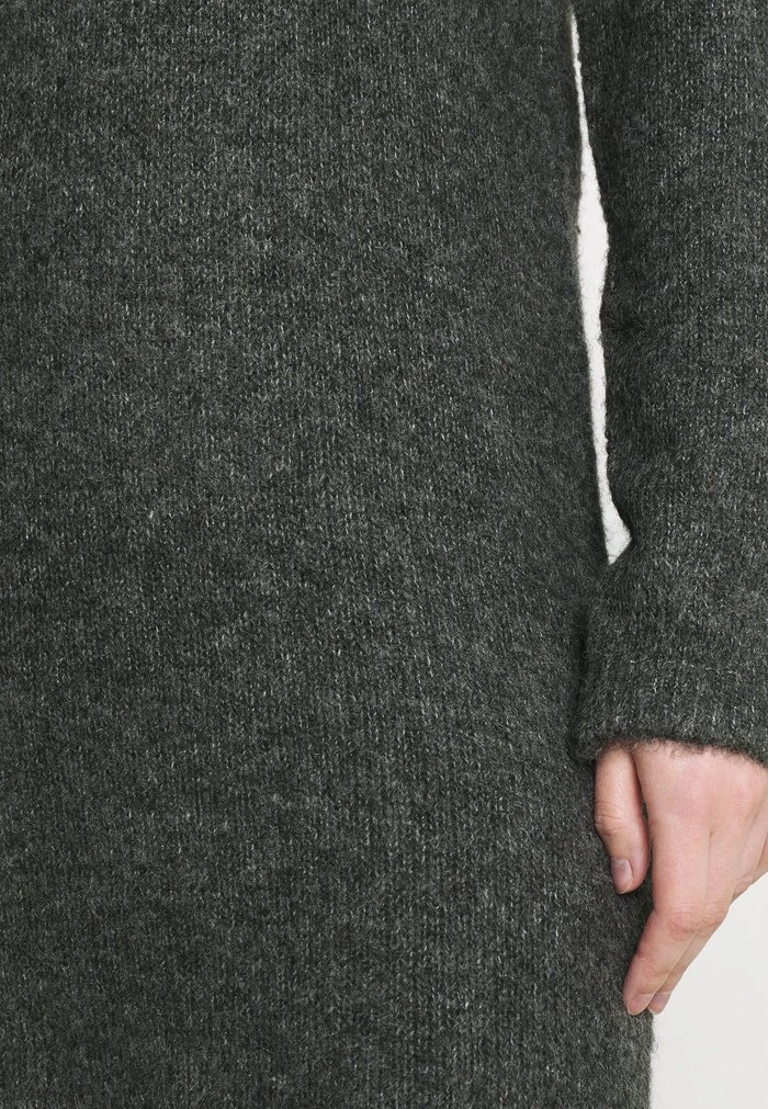 JDYPHILINA V NECK DRESS - Robe Pull - Dark Grey Melange 8 JDYPHILINA V NECK DRESS - Robe Pull - Dark Grey Melange – Image 6