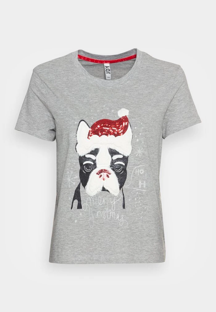 JDYCALLIE LIFE X MAS - T-shirt Imprimé - Light Grey Melange 6 JDYCALLIE LIFE X MAS - T-shirt Imprimé - Light Grey Melange – Image 4