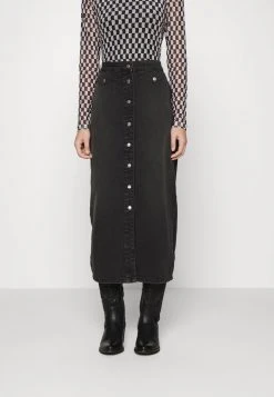 JDYNEWSANNA LIFE LONG SKIRT - Jupe En Jean - Black Denim