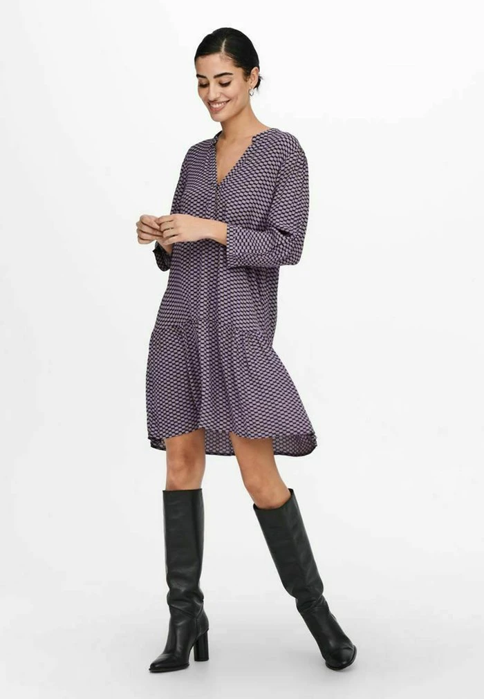 JDY BEDRUCKTES 3/4-ARM - Robe De Jour - Plum Perfect 4 JDY BEDRUCKTES 3/4-ARM - Robe De Jour - Plum Perfect – Image 2