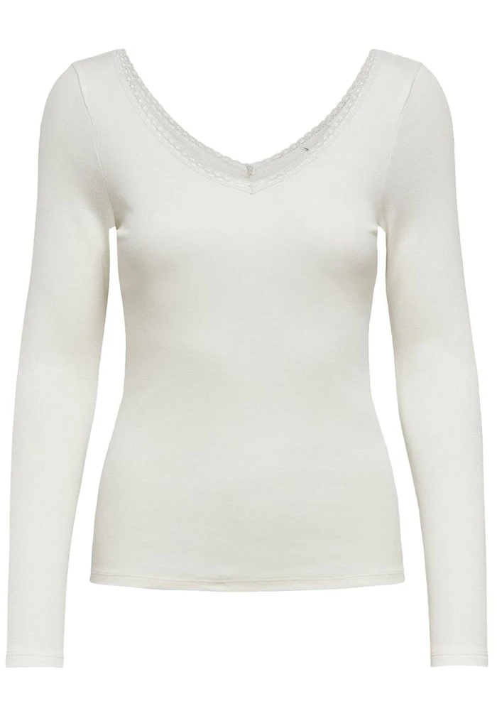 JDY T-shirt à Manches Longues - Cloud Dancer 7 JDY T-shirt à Manches Longues - Cloud Dancer – Image 5