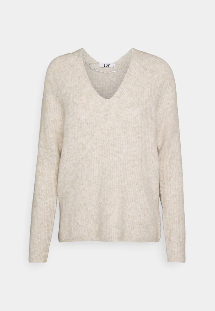JDYANNE WIDE V NECK - Pullover - Pumice Stone 7 JDYANNE WIDE V NECK - Pullover - Pumice Stone – Image 5