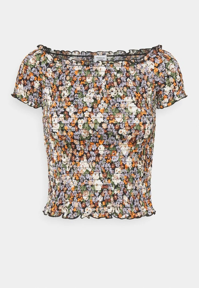 JDYBOA SMOCK - T-shirt Imprimé - Black/purple Flower 3 JDYBOA SMOCK - T-shirt Imprimé - Black/purple Flower