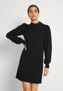 JDY HIGH NECK KNT NOOS - Robe Fourreau - Black