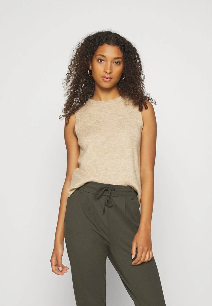 JDYELANOR VEST - Pullover - Oatmeal 3 JDYELANOR VEST - Pullover - Oatmeal