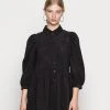 JDYULE SOFI PUFF SLEEVE BELT DRESS - Robe Chemise - Black