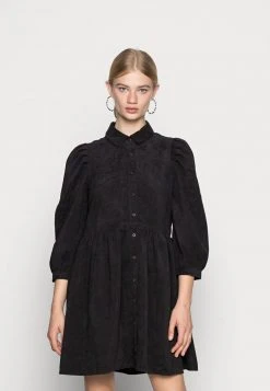 JDYULE SOFI PUFF SLEEVE BELT DRESS - Robe Chemise - Black