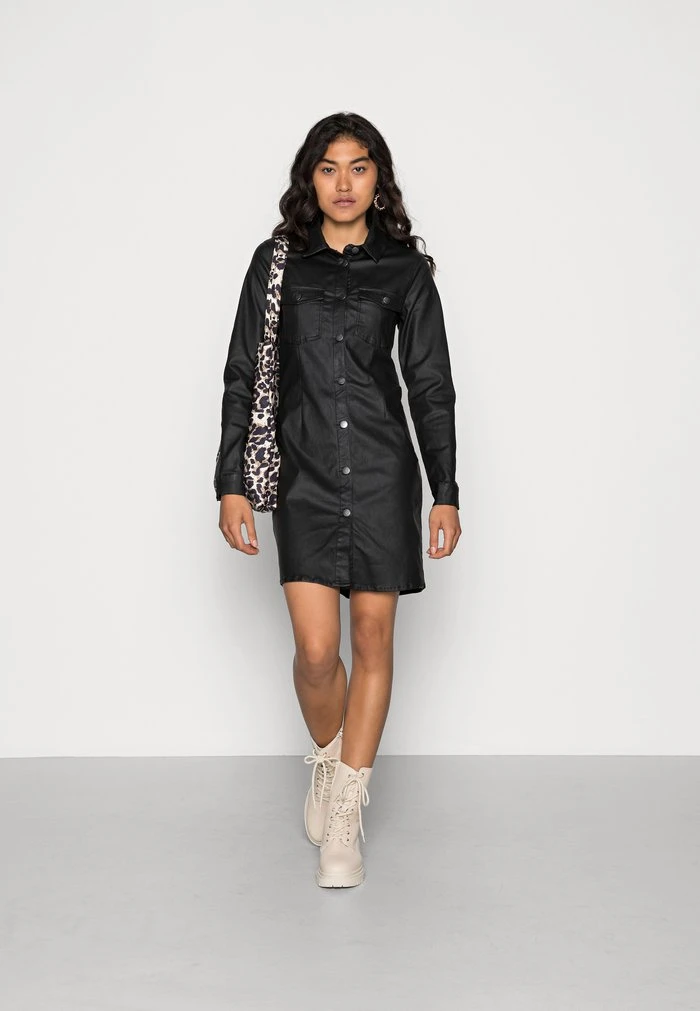 JDYNEWTHUNDER COATED DRESS - Robe De Jour - Black 4 JDYNEWTHUNDER COATED DRESS - Robe De Jour - Black – Image 2