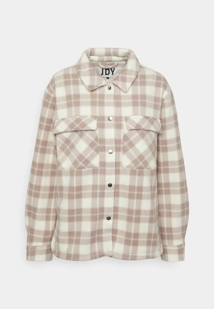 JDYHOLLY CHECK SHORT SHACKET - Veste Légère - Bark 3 JDYHOLLY CHECK SHORT SHACKET - Veste Légère - Bark