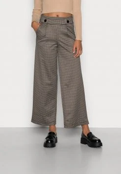 JDYGEGGO MIA LONG CHECK PANT - Pantalon Classique - Cobblestone