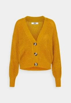 JDYJUSTY SHORT CARDIGAN - Gilet - Harvest Gold