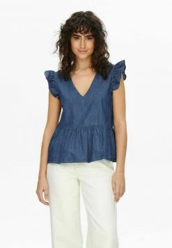 JDY RÜSCHEN - Blouse - Medium Blue Denim