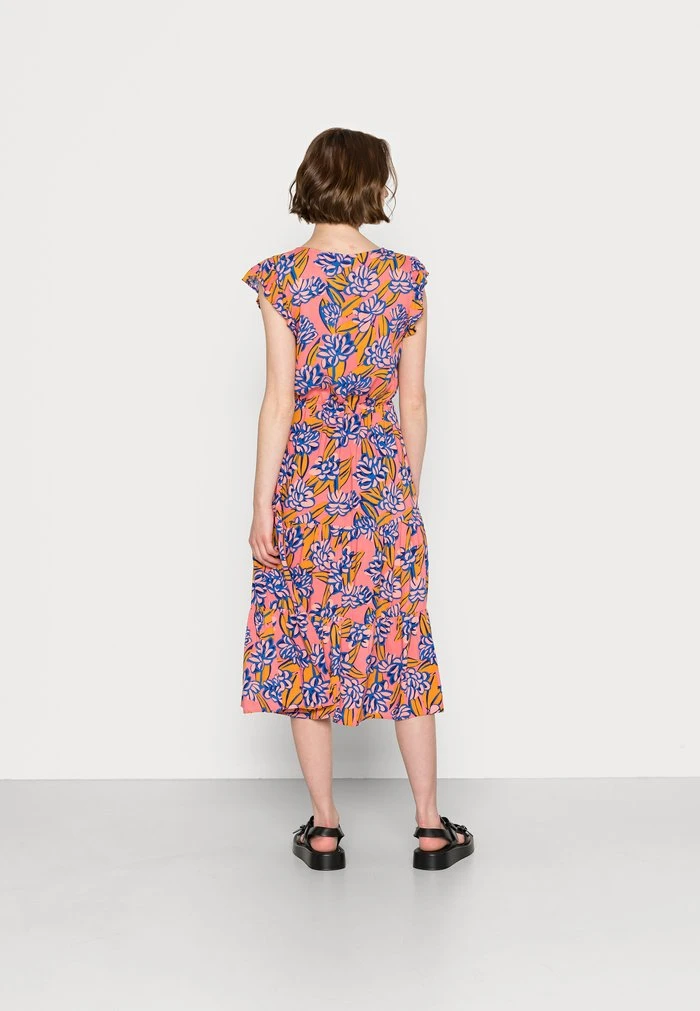 JDYSTARR LIFE FRILL MIDI DRESS - Robe De Jour - Peach Blossom Cadium Yellow 5 JDYSTARR LIFE FRILL MIDI DRESS - Robe De Jour - Peach Blossom Cadium Yellow – Image 3