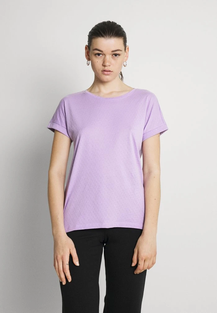 JDYPASTEL LIFE 2 PACK - T-shirt Imprimé - Cloud Dancer/viola 4 JDYPASTEL LIFE 2 PACK - T-shirt Imprimé - Cloud Dancer/viola – Image 2