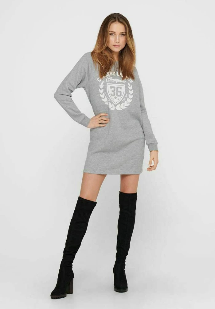 JDYVENUS DRESS - Robe De Jour - Light Grey Melange 4 JDYVENUS DRESS - Robe De Jour - Light Grey Melange – Image 2