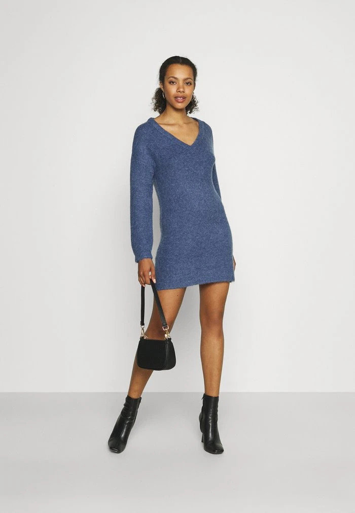 JDYPHILINA V NECK DRESS - Robe Pull - Coastal Fjord 4 JDYPHILINA V NECK DRESS - Robe Pull - Coastal Fjord – Image 2