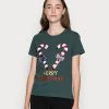 JDYCALLIE LIFE X MAS - T-shirt Imprimé - Green Gables