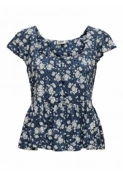 JDY FLÜGELÄRMEL - Blouse - Blue Indigo