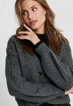 JDYJULIA CABLE CARDIGAN - Gilet - Dark Grey Melange -Promos JDY Boutique 3258a439b8c54218adf2e03dcc57f1c1