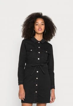 JDYSANNA LIFE WAIST DRESS - Robe En Jean - Black Denim