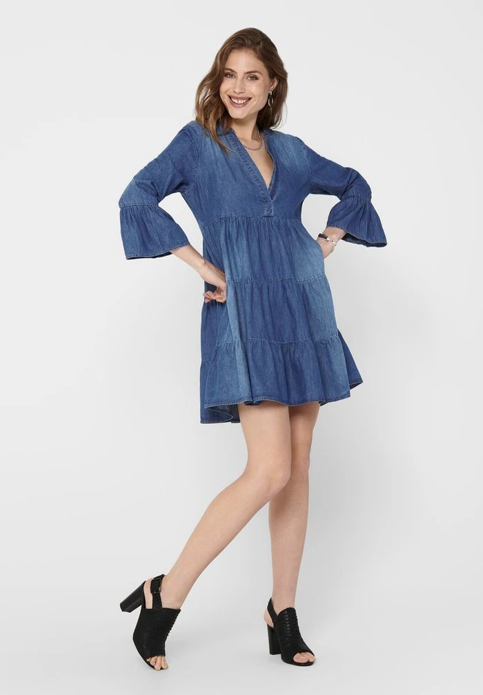 JDY Robe En Jean - Medium Blue Denim 4 JDY Robe En Jean - Medium Blue Denim – Image 2