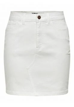 JDY JEANSROCK HIGH WAIST - Jupe En Jean - White