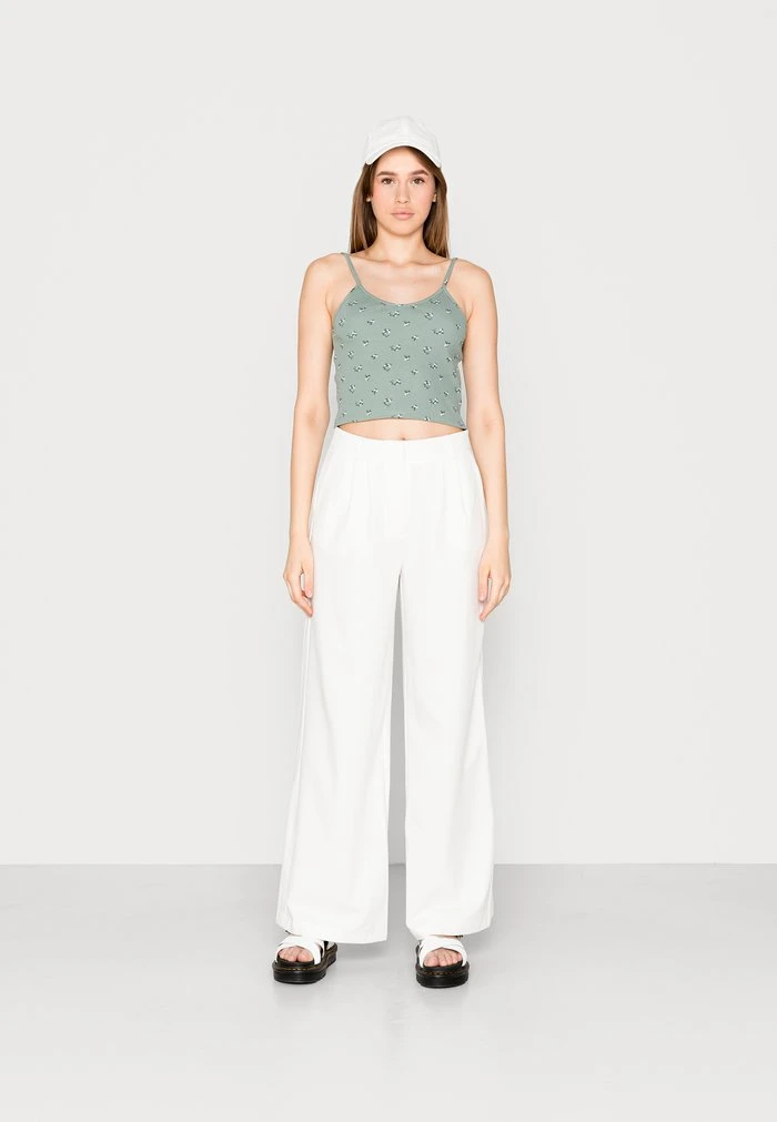 JDYSOFIA CROP 2 PACK - Débardeur - Chinois Green/chateau Grey Solid 3 JDYSOFIA CROP 2 PACK - Débardeur - Chinois Green/chateau Grey Solid