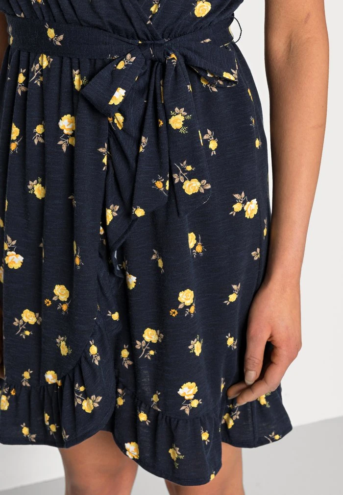 JDYSUE WRAP DRESS - Robe En Jersey - Night Sky/yellow Flower 7 JDYSUE WRAP DRESS - Robe En Jersey - Night Sky/yellow Flower – Image 5