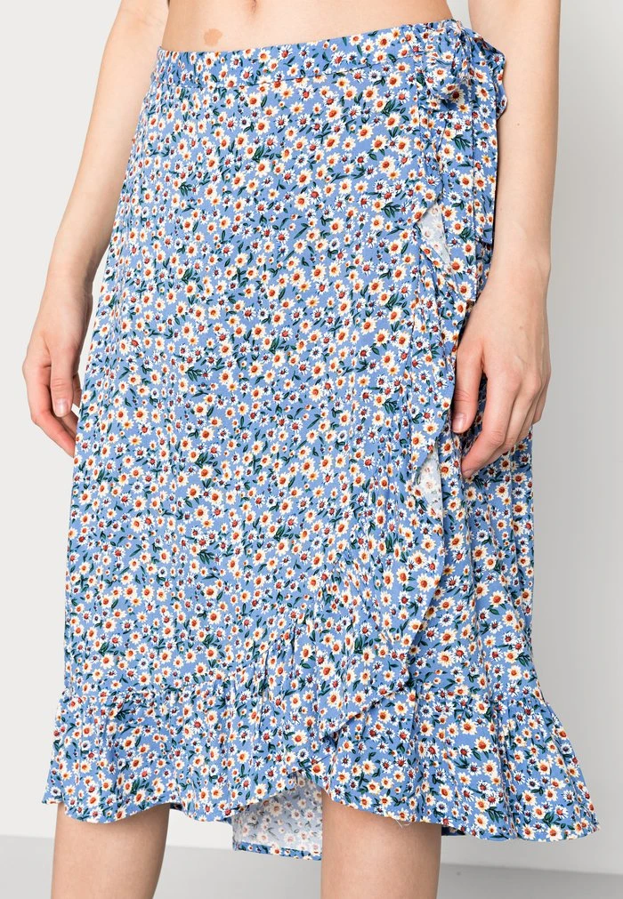 JDYSTARR LIFE BELOW KNEE SKIRT - Jupe Trapèze - Blue/kamille 7 JDYSTARR LIFE BELOW KNEE SKIRT - Jupe Trapèze - Blue/kamille – Image 5