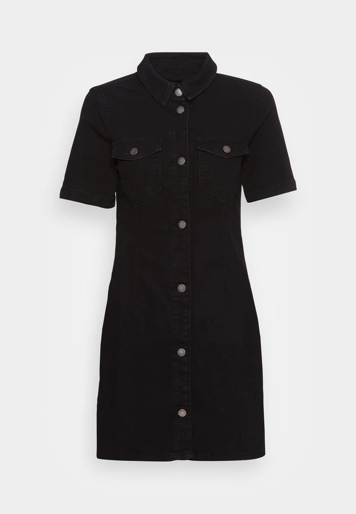 JDYNEWSANNA DRESS - Robe En Jean - Black Denim 6 JDYNEWSANNA DRESS - Robe En Jean - Black Denim – Image 4