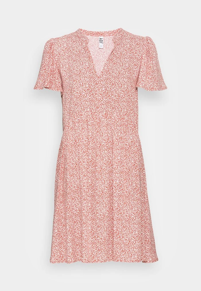 JDYSTARR LIFE V NECK DRESS - Robe De Jour - Etruscan Red/cloud Dancer 6 JDYSTARR LIFE V NECK DRESS - Robe De Jour - Etruscan Red/cloud Dancer – Image 4