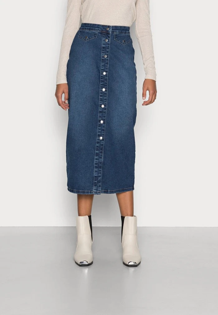 JDYNEWSANNA LIFE LONG SKIRT - Jupe En Jean - Dark Blue Denim 3 JDYNEWSANNA LIFE LONG SKIRT - Jupe En Jean - Dark Blue Denim
