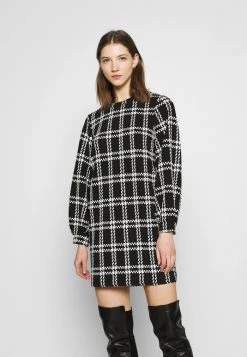 JDYDOVER CHECK DRESS - Robe En Jersey - Black/cloud Dancer
