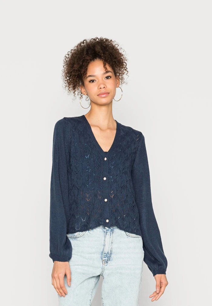 JDY LUCINDA V NECK CARDIGAN - Gilet - Black Iris 3 JDY LUCINDA V NECK CARDIGAN - Gilet - Black Iris