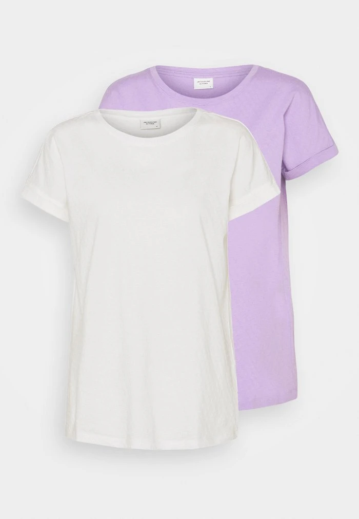 JDYPASTEL LIFE 2 PACK - T-shirt Imprimé - Cloud Dancer/viola 8 JDYPASTEL LIFE 2 PACK - T-shirt Imprimé - Cloud Dancer/viola – Image 6