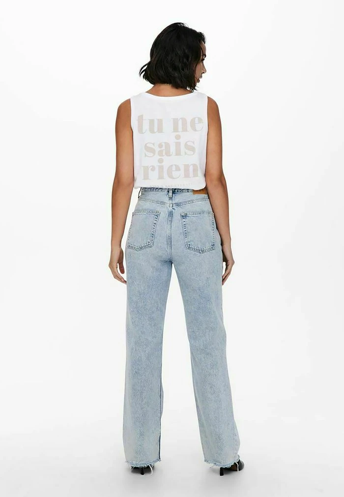 STRAIGHT FIT JDYDICHTE HW WIDE RAW - Jean Flare - Light Blue Denim 5 STRAIGHT FIT JDYDICHTE HW WIDE RAW - Jean Flare - Light Blue Denim – Image 3