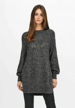 JDY LANGER SCHLITZDETAIL - Pullover - Dark Grey Melange