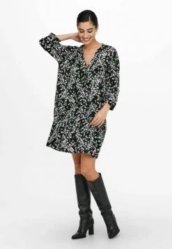 JDY BEDRUCKTES 3/4-ARM - Robe De Jour - Black -Promos JDY Boutique 4631aa2b472e4395b168566578b5ebc8