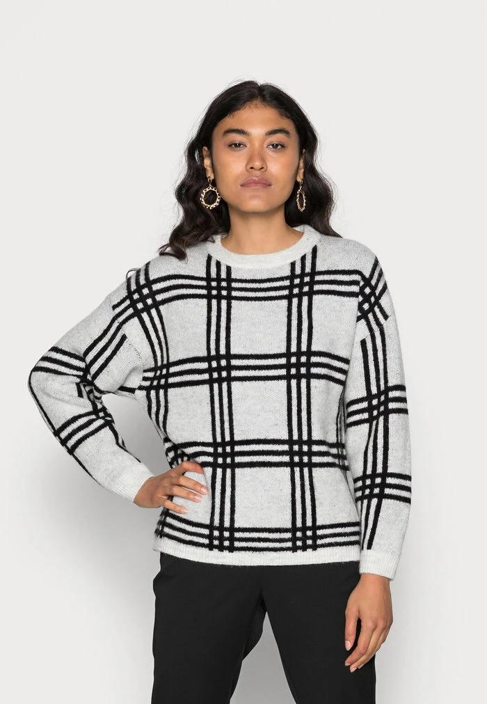 JDYLEO KIA JACQUARD - Pullover - White Melange 3 JDYLEO KIA JACQUARD - Pullover - White Melange