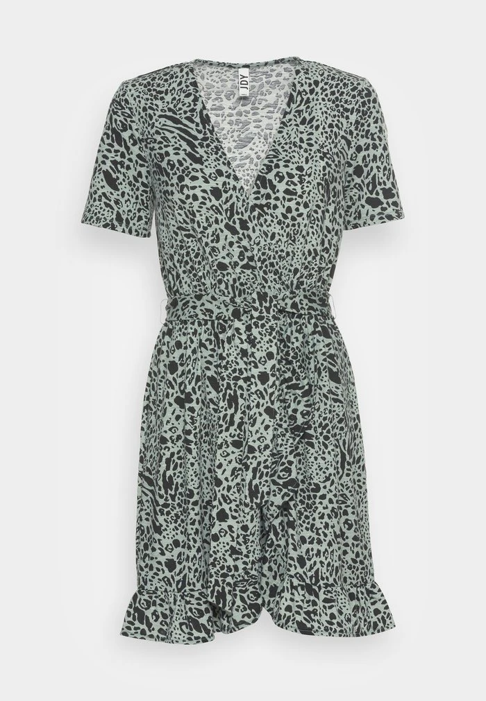 JDYSUE WRAP DRESS - Robe En Jersey - Chinois Green/black Leo 6 JDYSUE WRAP DRESS - Robe En Jersey - Chinois Green/black Leo – Image 4