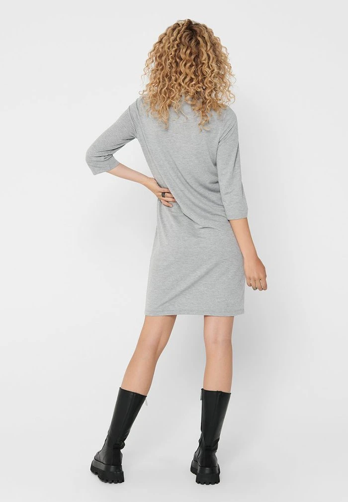 JDY Robe En Jersey - Light Grey Melange 5 JDY Robe En Jersey - Light Grey Melange – Image 3