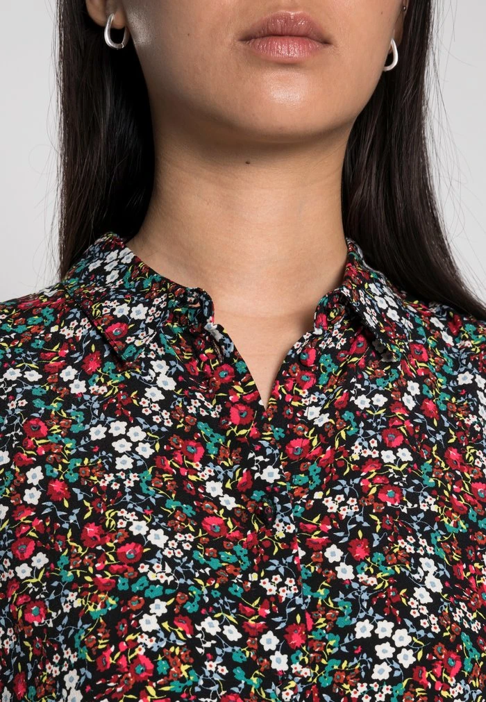 JDY MUNTE ABOVE CALF DRESS - Robe Chemise - Black Vibrant Multicolor 7 JDY MUNTE ABOVE CALF DRESS - Robe Chemise - Black Vibrant Multicolor – Image 5