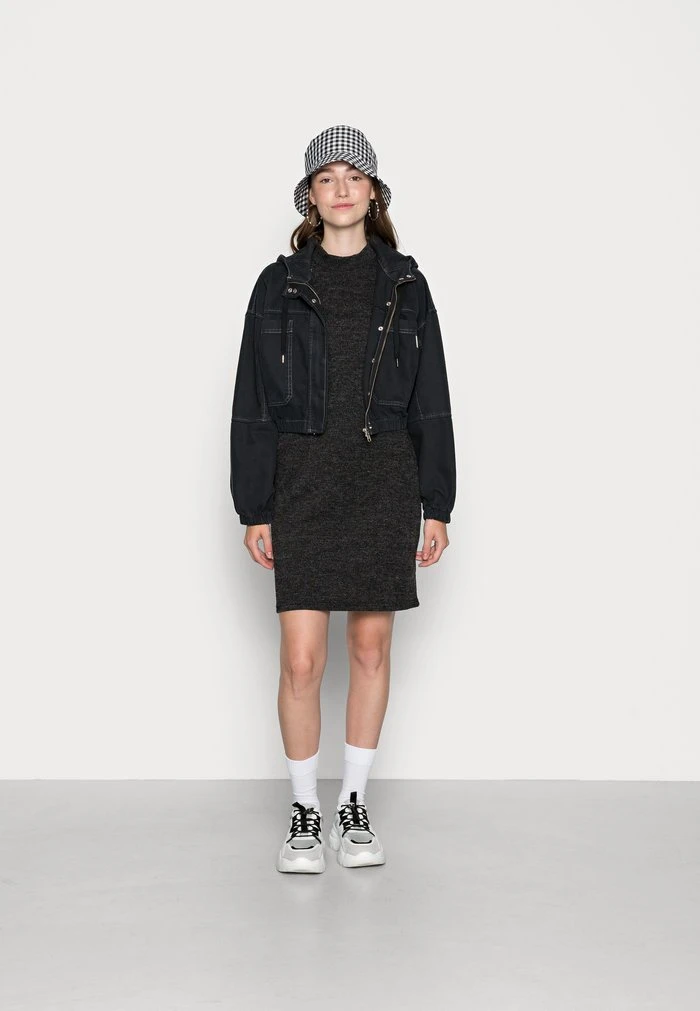 JDYEMMA NECK DRESS - Robe Pull - Dark Grey Melange 4 JDYEMMA NECK DRESS - Robe Pull - Dark Grey Melange – Image 2