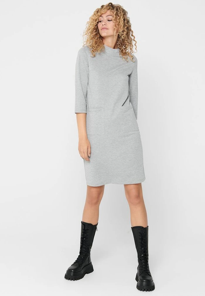 JDY Robe En Jersey - Light Grey Melange 4 JDY Robe En Jersey - Light Grey Melange – Image 2