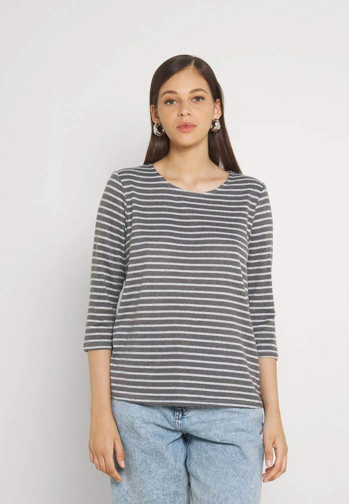 JDYELIN TREATS - T-shirt à Manches Longues - Dark Grey Melange/light Grey Melange 5 JDYELIN TREATS - T-shirt à Manches Longues - Dark Grey Melange/light Grey Melange – Image 3