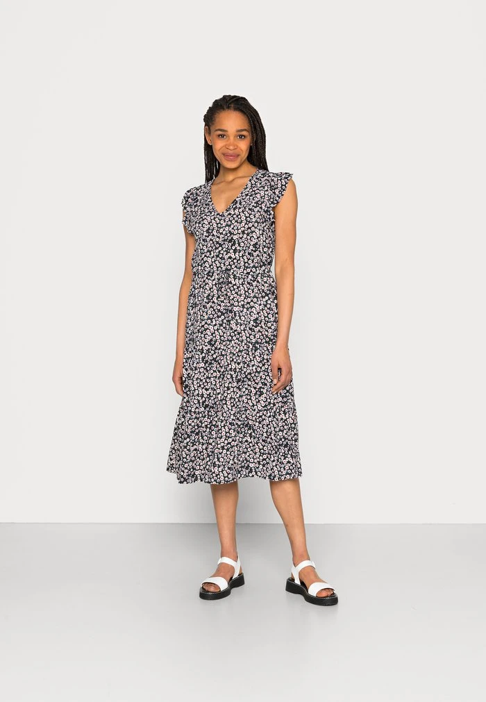 JDYSTARR LIFE FRILL MIDI DRESS - Robe De Jour - Black 3 JDYSTARR LIFE FRILL MIDI DRESS - Robe De Jour - Black