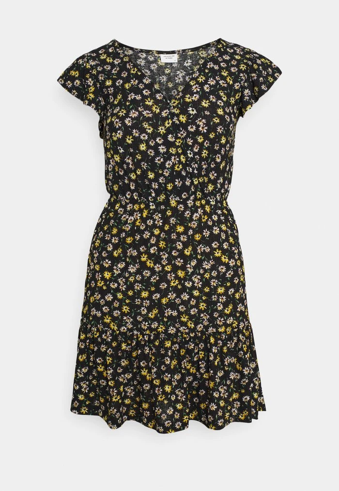 JDYGITTE SVAN CAPSLEEVE DRESS - Robe De Jour - Black /yellow 6 JDYGITTE SVAN CAPSLEEVE DRESS - Robe De Jour - Black /yellow – Image 4