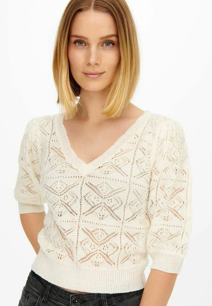 JDY KURZER - Pullover - Cloud Dancer 6 JDY KURZER - Pullover - Cloud Dancer – Image 4