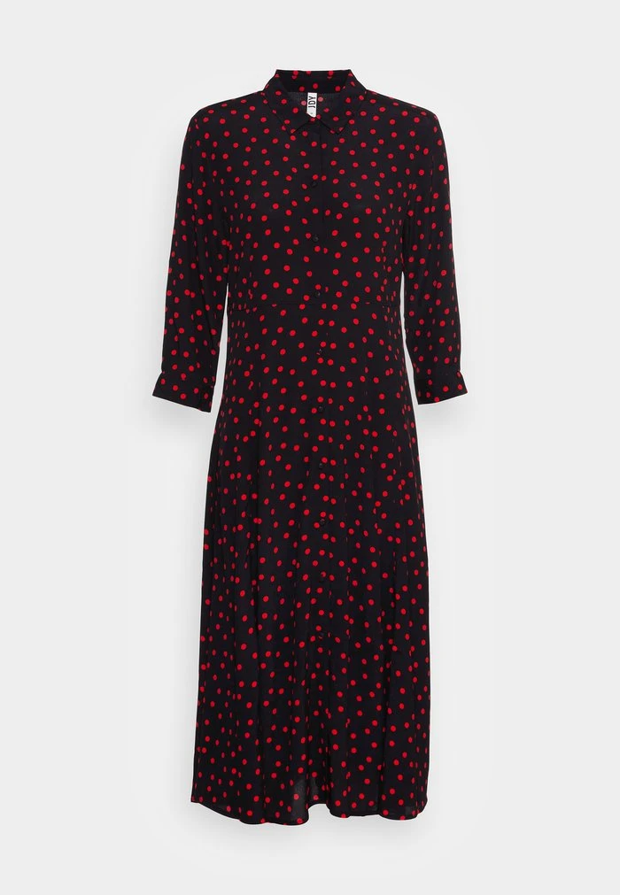 JDY MUNTE ABOVE CALF DRESS - Robe Chemise - Black High Risk Red Polka Dot 6 JDY MUNTE ABOVE CALF DRESS - Robe Chemise - Black High Risk Red Polka Dot – Image 4