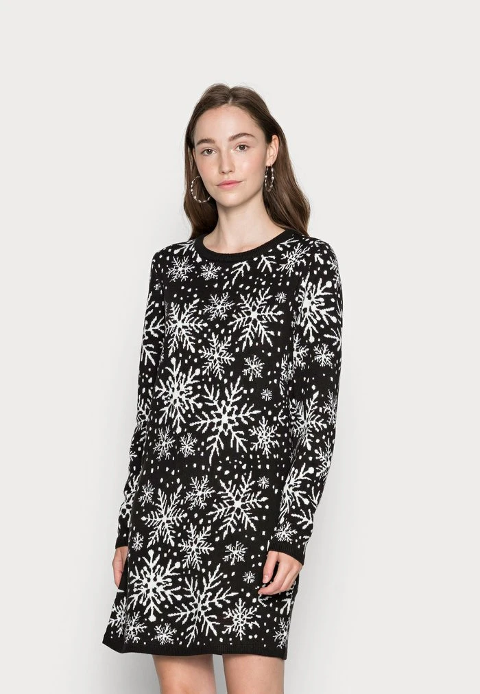 JDYMIKA JACQUARD DRESS - Robe Pull - Black 3 JDYMIKA JACQUARD DRESS - Robe Pull - Black